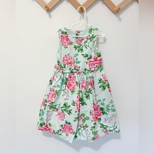Gymboree | Girls / Baby Girl Sleeveless Mint Green‎ and Pink Floral Spring Dress